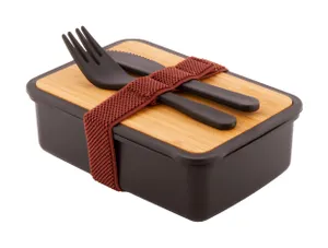 Boîte à lunch publicitaire - Rebento | Noir / Naturelle