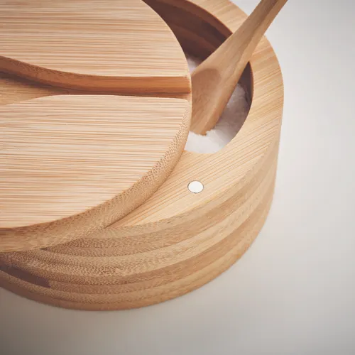 Boîte à sel et poivre bambou personnalisable - S&P