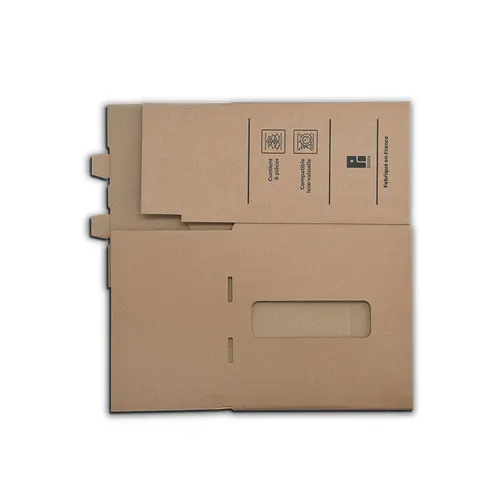 Boite carton avec fenetre livree a plat pour 6 picup16t, picup14