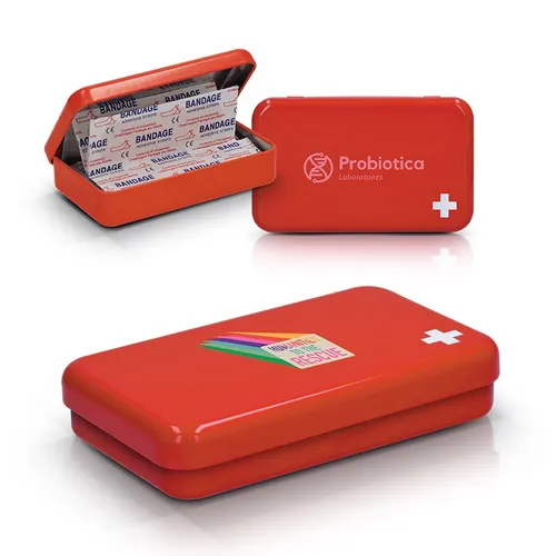 Boite metal de premiers secours personnalisée