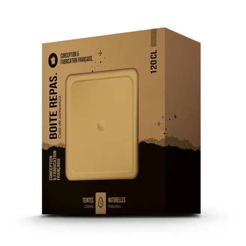 Boite repas publicitaire (lunch box) 1.2 l avec couvercle, cuillère et fourchette