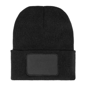 Bonnet d'hiver en RPET - Patchie | Noir
