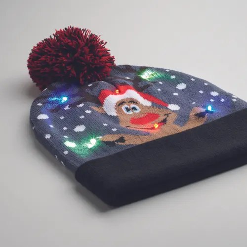 Bonnet de Noël tricoté avec LED personnalisé - Shimas Light