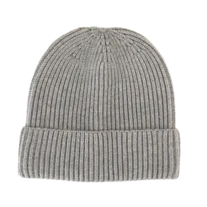 Bonnet en maille avec revers - K-up Gold Label - K-up | Ashen Grey Heather