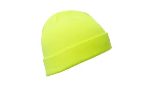 Bonnet en tricot avec revers - EVEREST | Jaune fluo