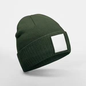 Bonnet à patch appliqué - Beechfield® | Olive Green / White