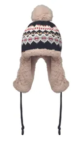 Bonnet publicitaire avec caches-oreilles - Yulong | Noir