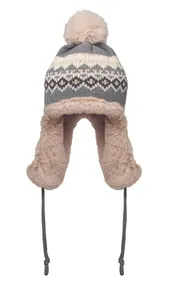 Bonnet publicitaire avec caches-oreilles - Yulong | Gris