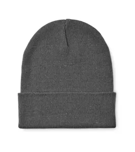 Bonnet tricoté avec revers personnalisé - Beanix | Gris Pierre