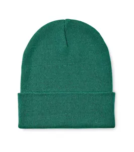 Bonnet tricoté avec revers personnalisé - Beanix | Vert Foncé