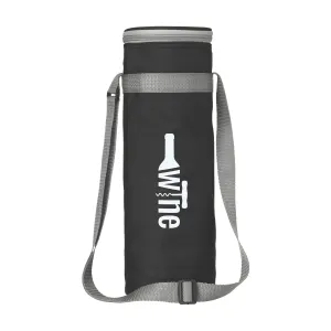 Sac isotherme recyclé bouteille 1.5 L personnalisé | Noir