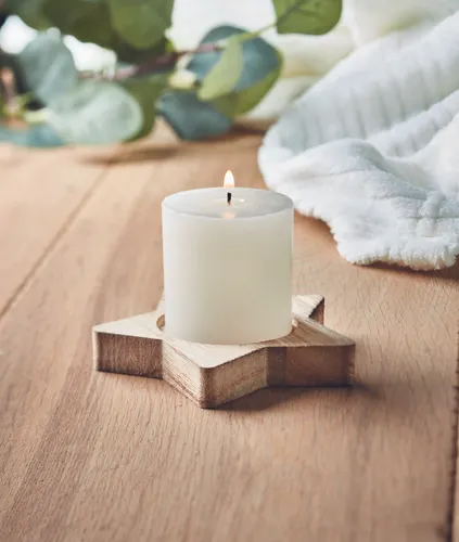 Bougeoir étoile personnalisé avec bougie - Lotus