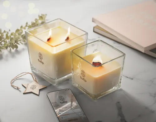 Bougie en cire végétal personnalisée 1300 gr - Riuada