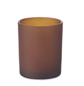 Bougie en cire végétale publicitaire 80 gr - Kivas Wood | Marron