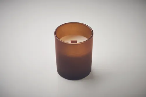 Bougie en cire végétale publicitaire 80 gr - Kivas Wood