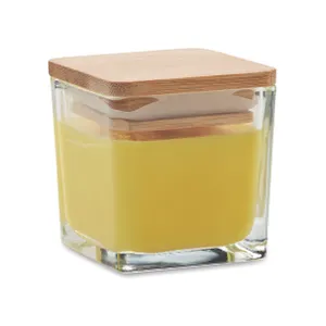 Bougie parfumée carrée 50gr personnalisable - Pila | Jaune