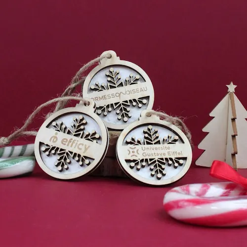 Boule de Noël graines et bois