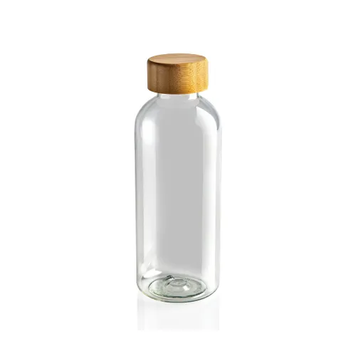 Bouteille 600ml en rPET GRS personnalisable avec couvercle en bambou - XD Collection