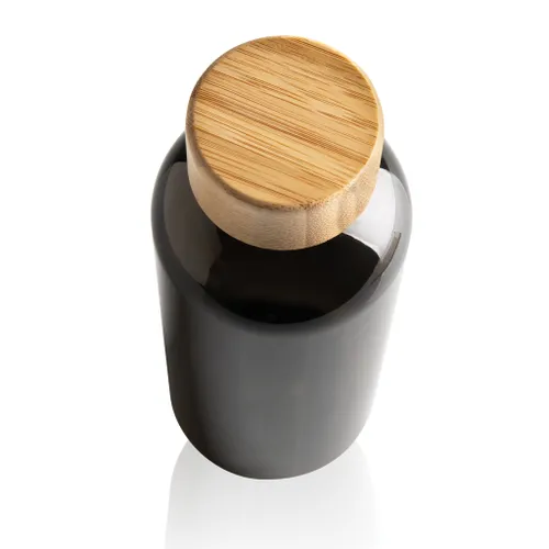Bouteille 600ml en rPET GRS personnalisable avec couvercle en bambou - XD Collection