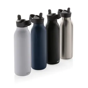 Bouteille d'eau 500ml fliptop en acier publicitaire RCS Avira Ara - Avira