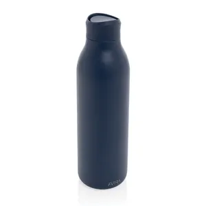 Bouteille d'eau personnalisée 600ml en acier recyclé RCS Avira Alok - Avira | Bleu marine