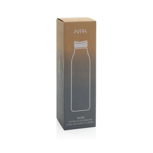 Bouteille d'eau personnalisée 600ml en acier recyclé RCS Avira Alok - Avira