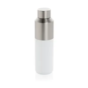 Bouteille d'eau publicitaire 600ml en acier recyclé certifiée RCS Fluid - XD Collection | Blanc