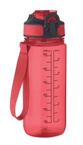 Bouteille de sport 700ml       MO2792-27 - Enkel | Rouge Transparent