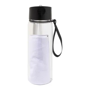 Bouteille de sport en RPET avec serviette - Fitmax