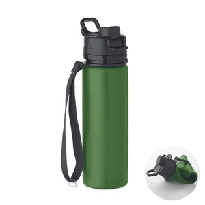 Bouteille de sport en silicone - Lett | Vert Foncé