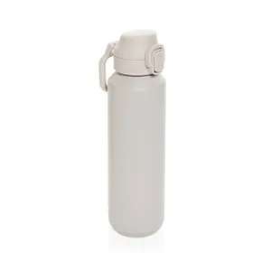 Bouteille de sport publicitaire 600ML en acier recyclé RCS Via - XD Collection | Beige