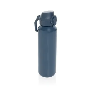 Bouteille de sport publicitaire 600ML en acier recyclé RCS Via - XD Collection | Bleu marine