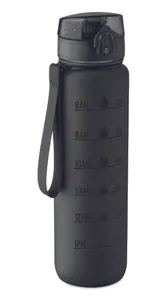 Bouteille de sport publicitaire RPET 1L - Isforden Mark | Noir