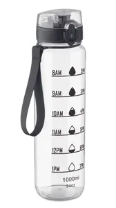 Bouteille de sport publicitaire RPET 1L - Isforden Mark | Transparent