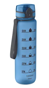 Bouteille de sport publicitaire RPET 1L - Isforden Mark | Bleu Clair Transparent