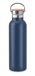 Bouteille double paroi 750ml personnalisable - Helsinki Med | Bleu Marine