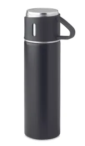 Bouteille double paroi personnalisable 420 ml - Tonia | Noir