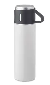 Bouteille double paroi personnalisable 420 ml - Tonia | Blanc