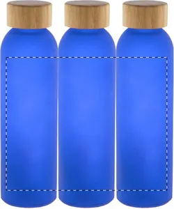 Bouteille en verre personnalisée - Cloody | Bleu / Naturelle