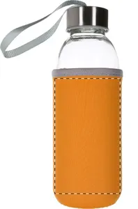 Bouteille en verre personnalisée - Ganga | Orange