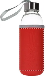 Bouteille en verre personnalisée - Ganga | Rouge