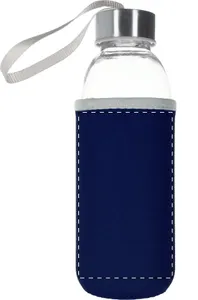 Bouteille en verre personnalisée - Ganga | Bleu Foncé