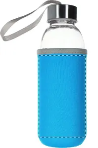 Bouteille en verre personnalisée - Ganga | Bleu Clair