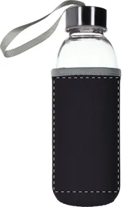 Bouteille en verre personnalisée - Ganga | Noir