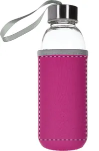 Bouteille en verre personnalisée - Ganga | Fuchsia