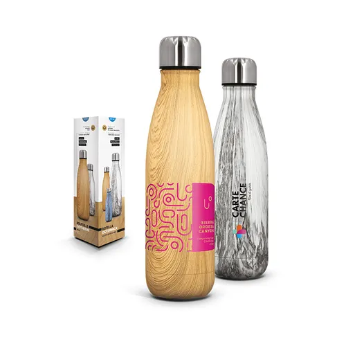 Bouteille gourde isotherme double-paroi inox 50 cl personnalisée