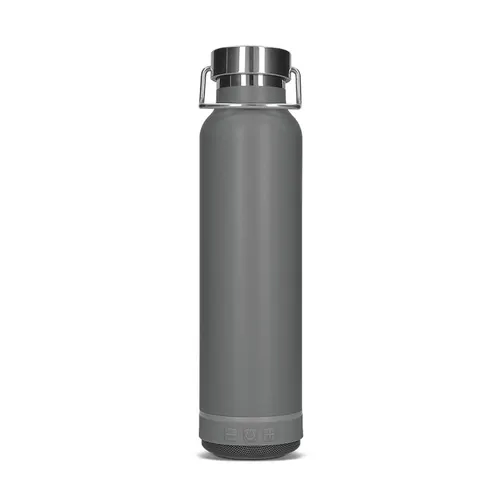 Bouteille gourde isotherme double-paroi inox 60 cl personnalisée avec haut-parleur