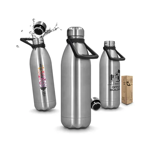 Bouteille gourde isotherme double-paroi inox avec 1,5 l