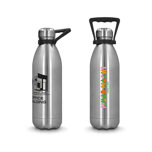 Bouteille gourde isotherme double-paroi inox avec 1,5 l