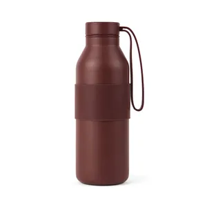 Bouteille Iso avec dragonne 500ml Niro en acier RCS - Vinga | Rouge bordeaux
